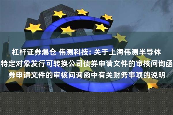 杠杆证券爆仓 伟测科技: 关于上海伟测半导体科技股份有限公司向不特定对象发行可转换公司债券申请文件的审核问询函中有关财务事项的说明