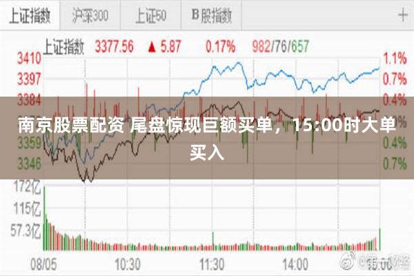 南京股票配资 尾盘惊现巨额买单，15:00时大单买入