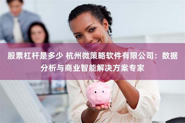 股票杠杆是多少 杭州微策略软件有限公司：数据分析与商业智能解决方案专家