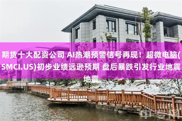 期货十大配资公司 AI热潮预警信号再现！超微电脑(SMCI.US)初步业绩远逊预期 盘后暴跌引发行业地震