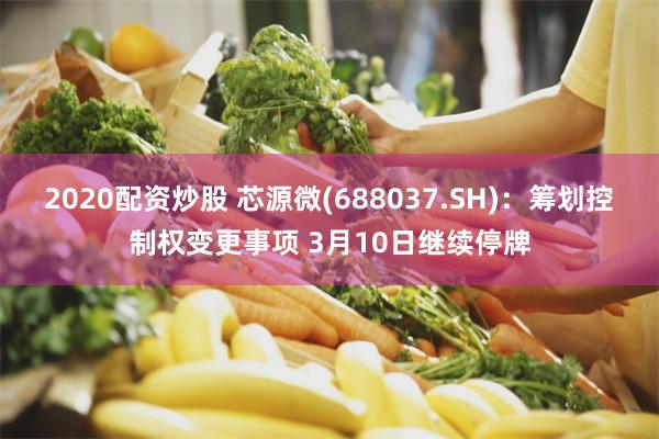2020配资炒股 芯源微(688037.SH)：筹划控制权变更事项 3月10日继续停牌