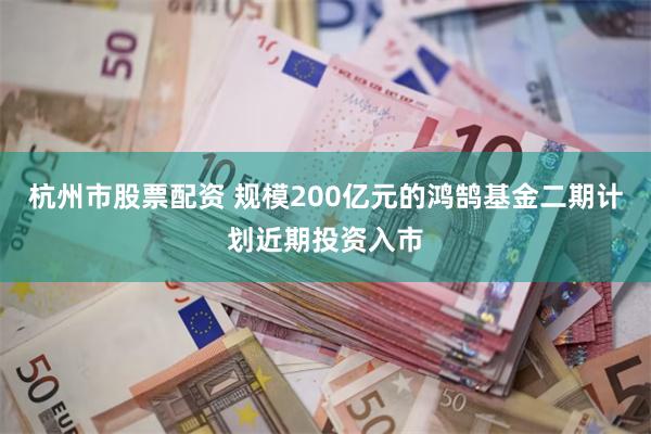 杭州市股票配资 规模200亿元的鸿鹄基金二期计划近期投资入市